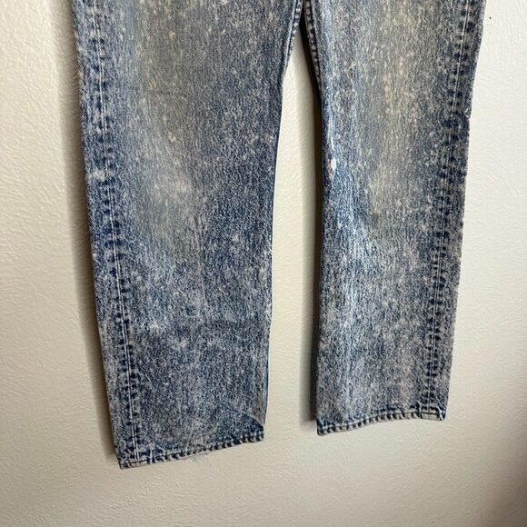 Vintage Levi's 761 Acid Wash Jeans High Waist Straight Leg 80s 90s Grunge 32x31 - Picture 3 of 10